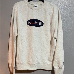 Nike Men's Light Gray Crewneck Sweater